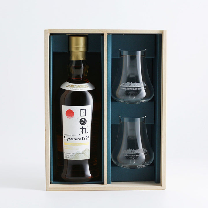 日の丸ウイスキー Signature 1823 SMALL BATCH LIMITED EDITION グラスセット 桐箱付 送料無料